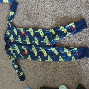* 3 FOR $10 ALL BABY CLOTHES * Hanna Andersson Yellow Submarine Footless Pajamas